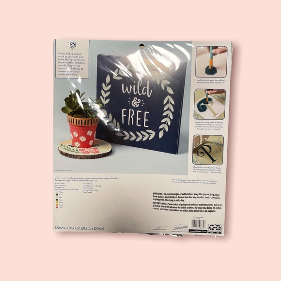 Bundle 5/$25 NWT Cardstock Stencils - Picture 2 of 3